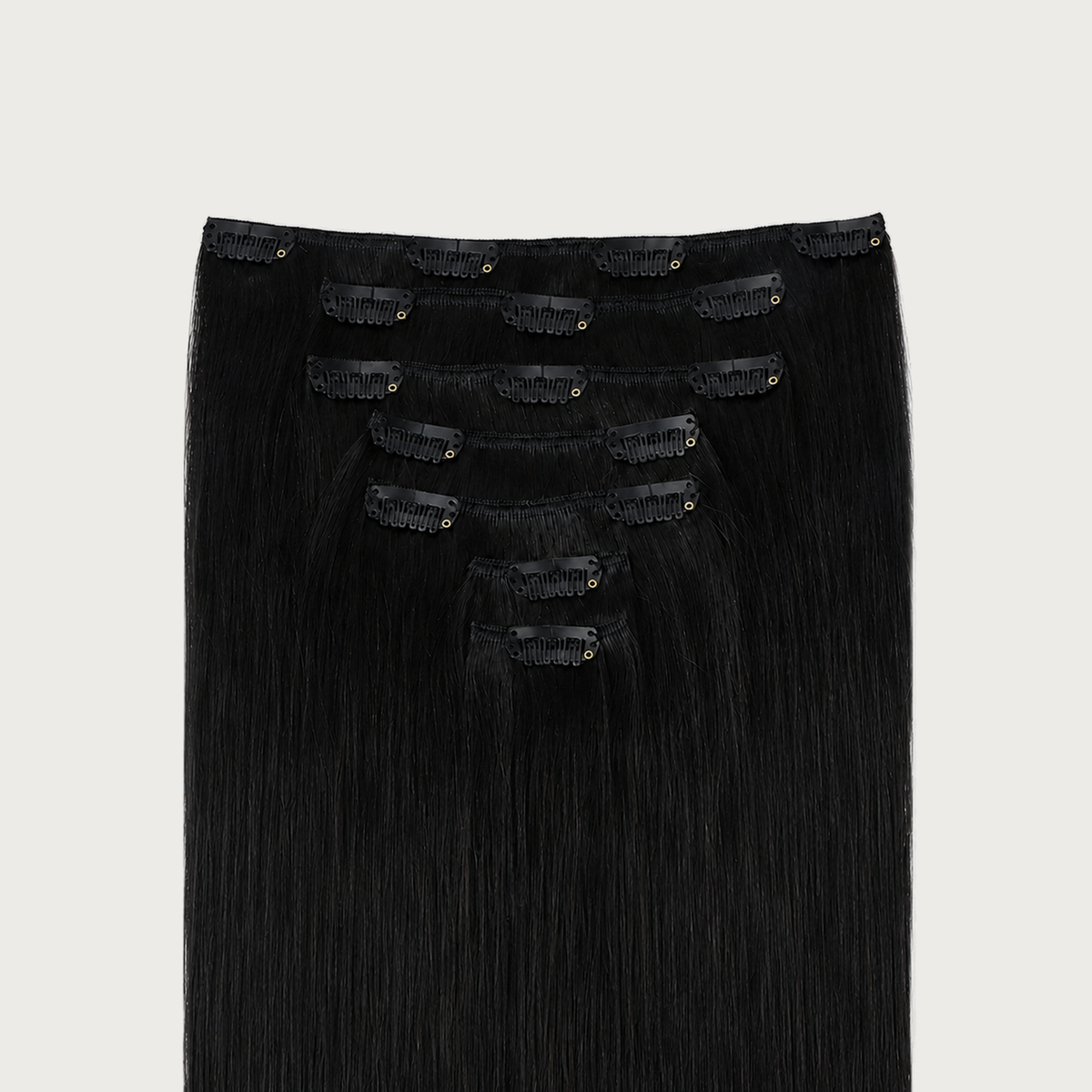 CLEAN JET BLACK #1 - CLIP-IN HAIR EXTENSIONS