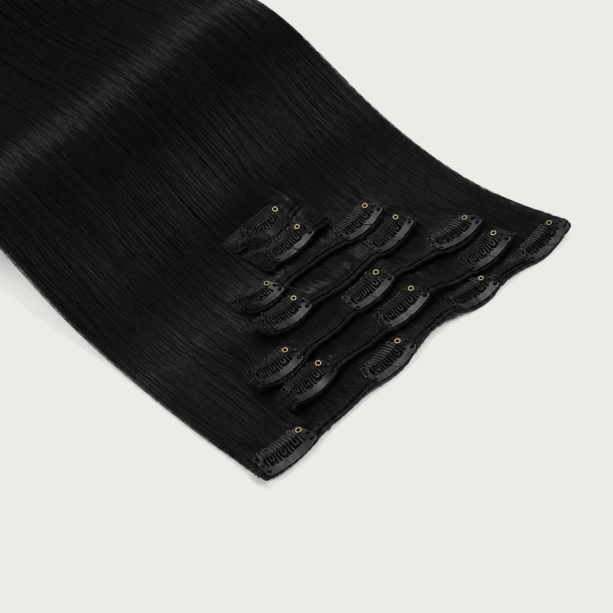 CLEAN JET BLACK #1 - CLIP-IN HAIR EXTENSIONS