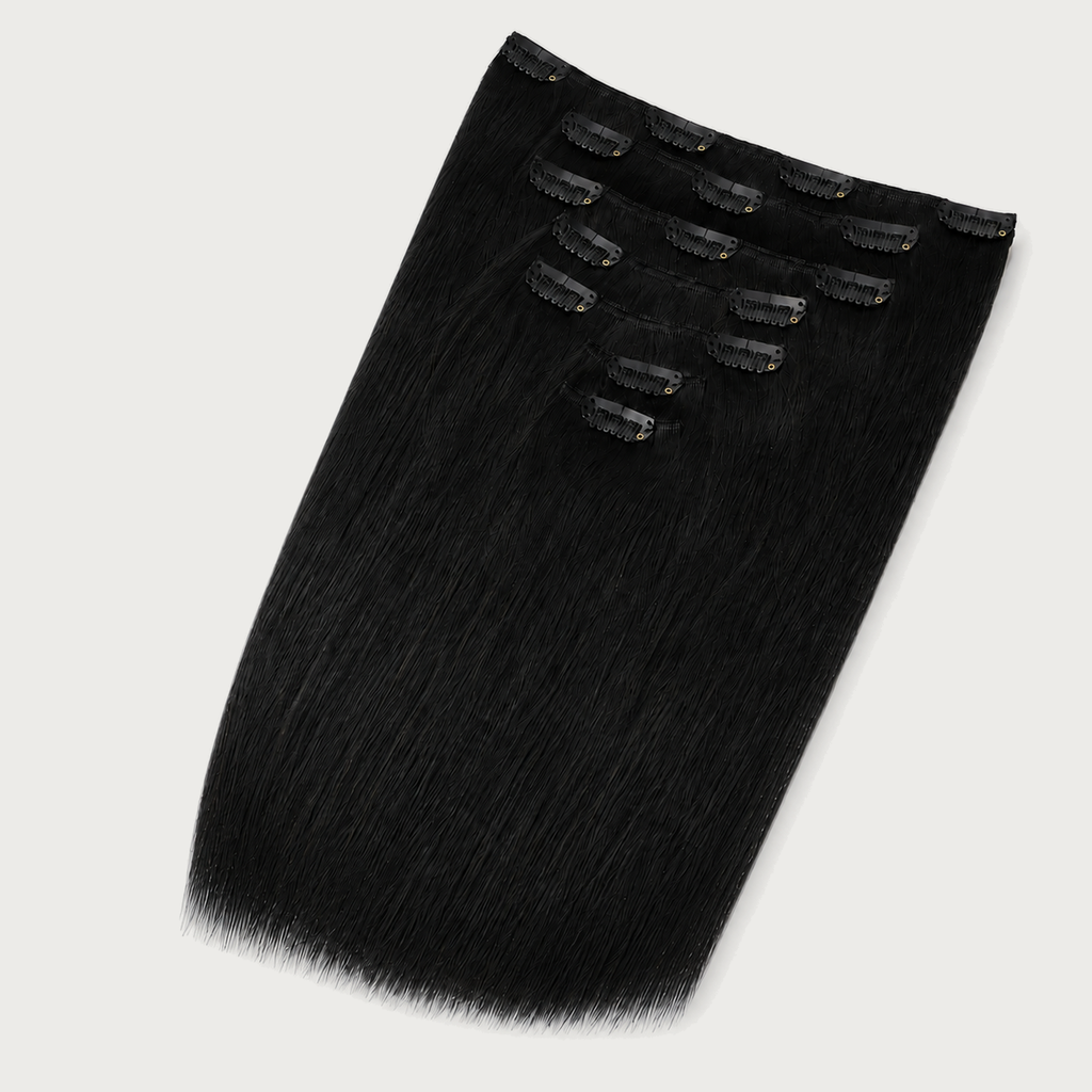 CLEAN JET BLACK #1 - CLIP-IN HAIR EXTENSIONS