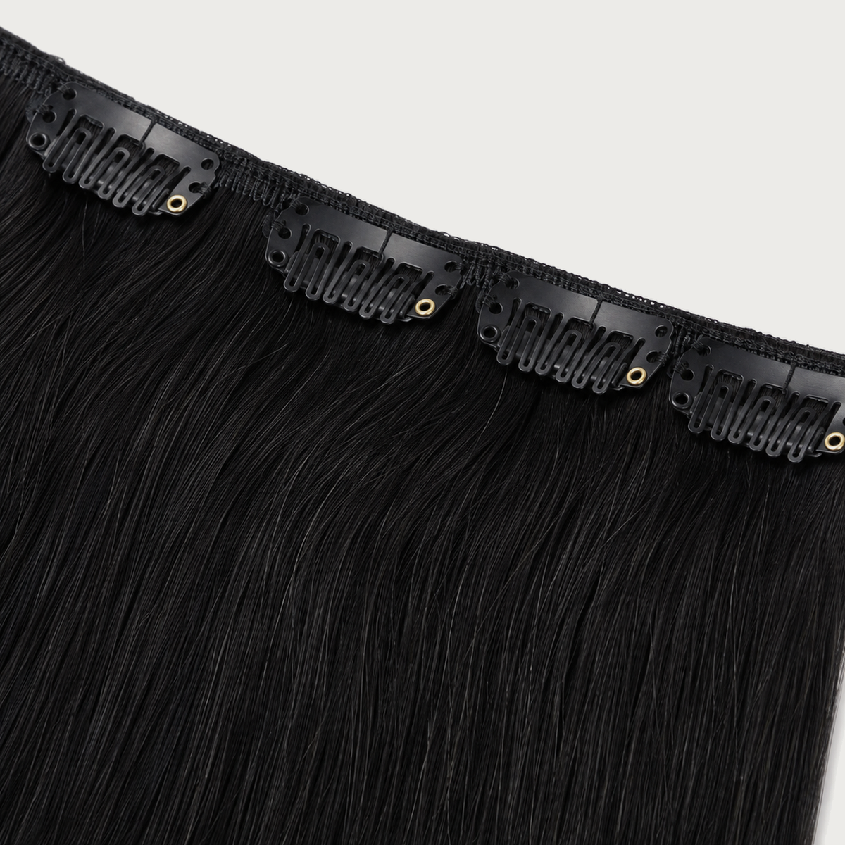 CLEAN JET BLACK #1 - CLIP-IN HAIR EXTENSIONS