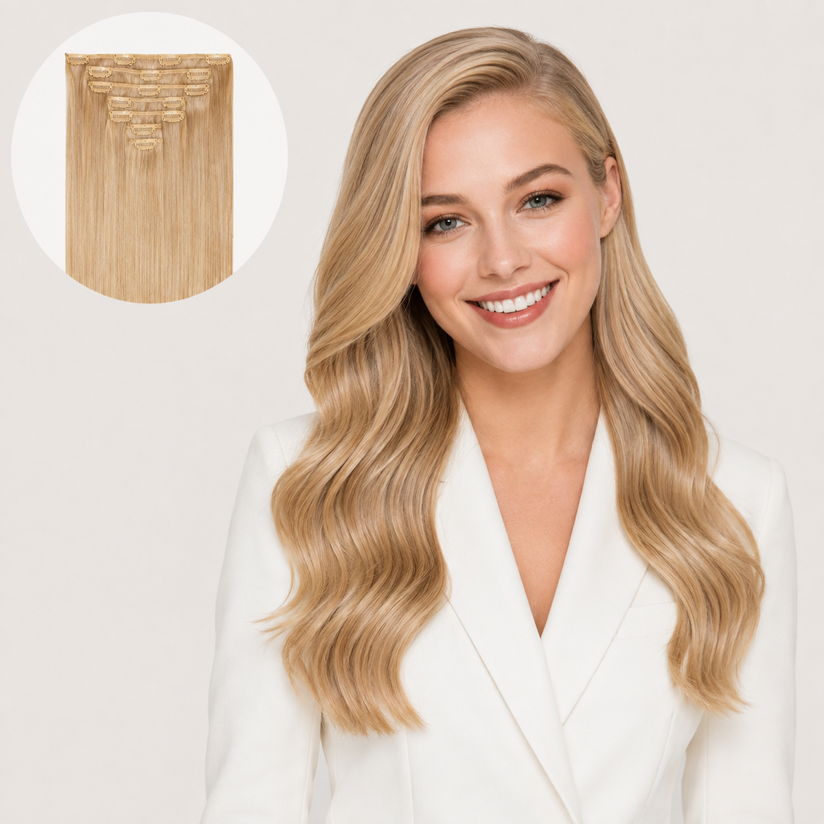 SAND MIX BLONDE #18#16#24 - CLIP-IN HAIR EXTENSIONS