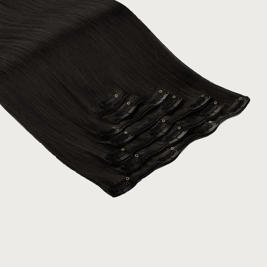 WASHED SOFT BLACK #1B - CLIP-IN HAIR EXTENSIONS