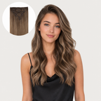 DEEP ROOT CARAMEL BLONDE #1C#18#46 - CLIP-IN HAIR EXTENSIONS