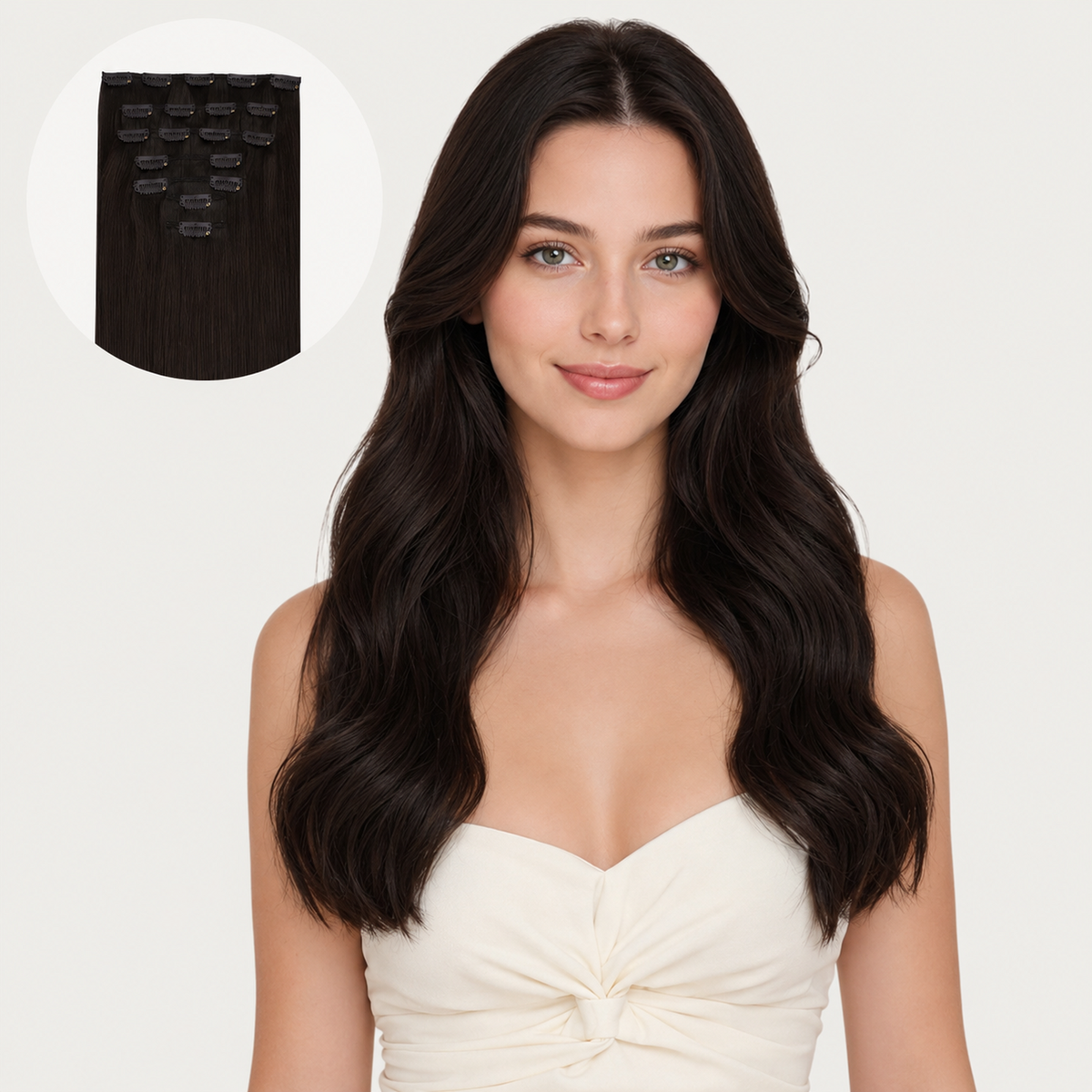 DEEP MOCHA BROWN #3 - CLIP-IN HAIR EXTENSIONS