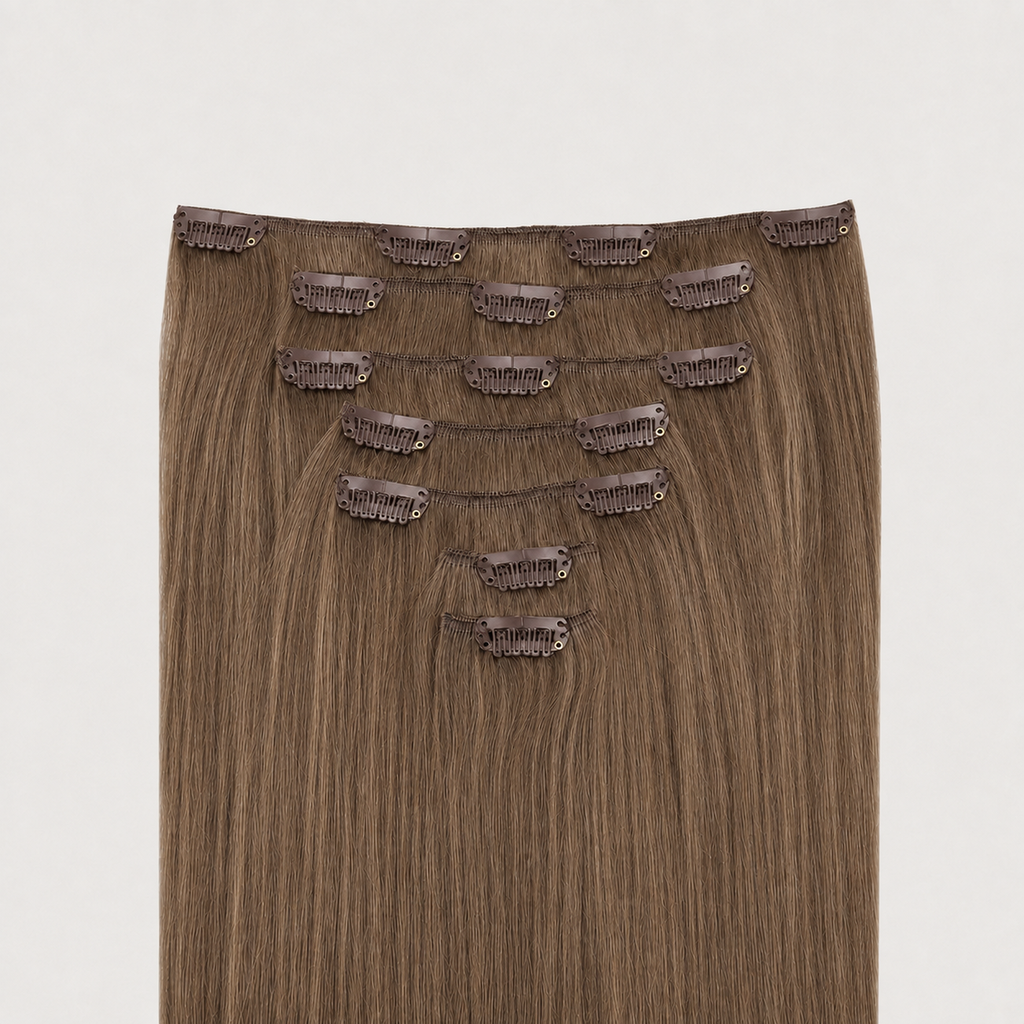 ALMOND BROWN #5 - CLIP-IN HAIR EXTENSIONS