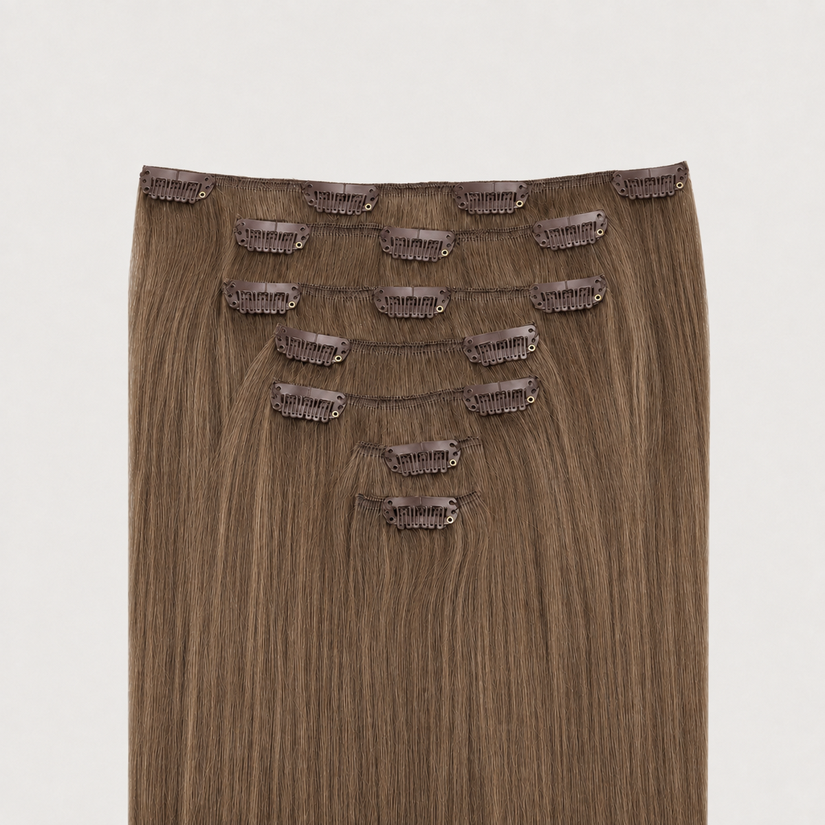 ALMOND BROWN #5 - CLIP-IN HAIR EXTENSIONS