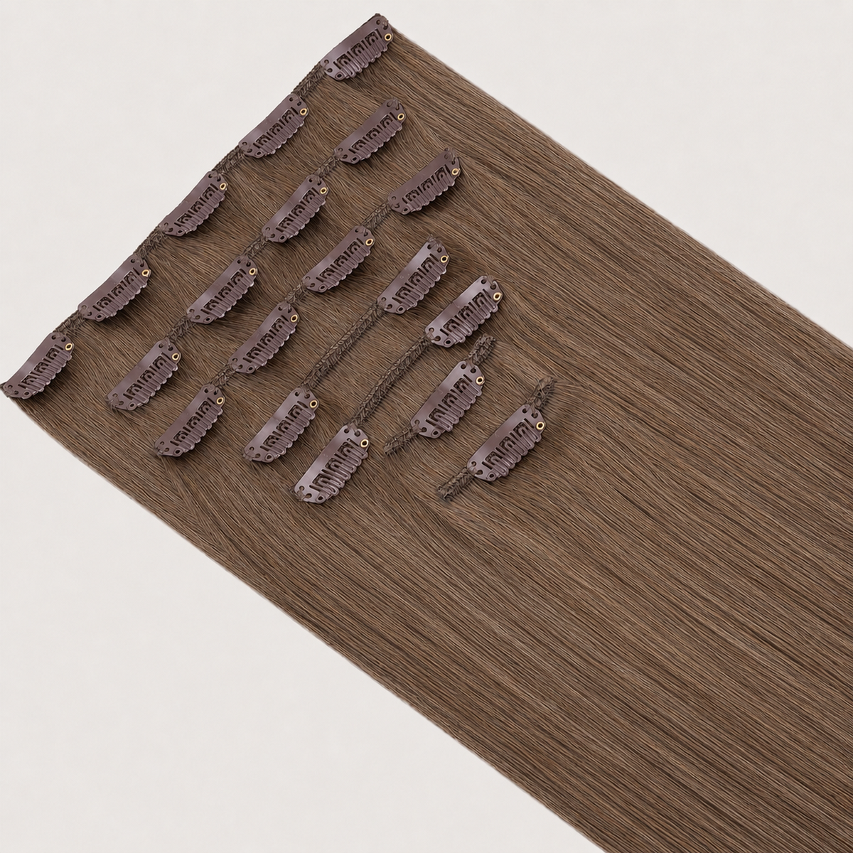 ALMOND BROWN #5 - CLIP-IN HAIR EXTENSIONS