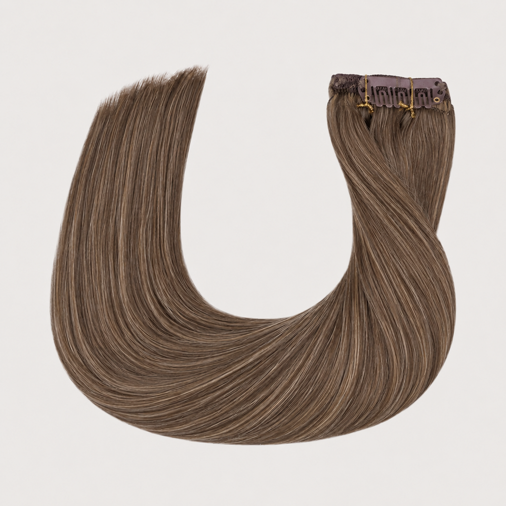 ALMOND BROWN #5 - CLIP-IN HAIR EXTENSIONS