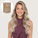COOL SHADOW BLONDE #8C#60 - CLIP-IN HAIR EXTENSIONS