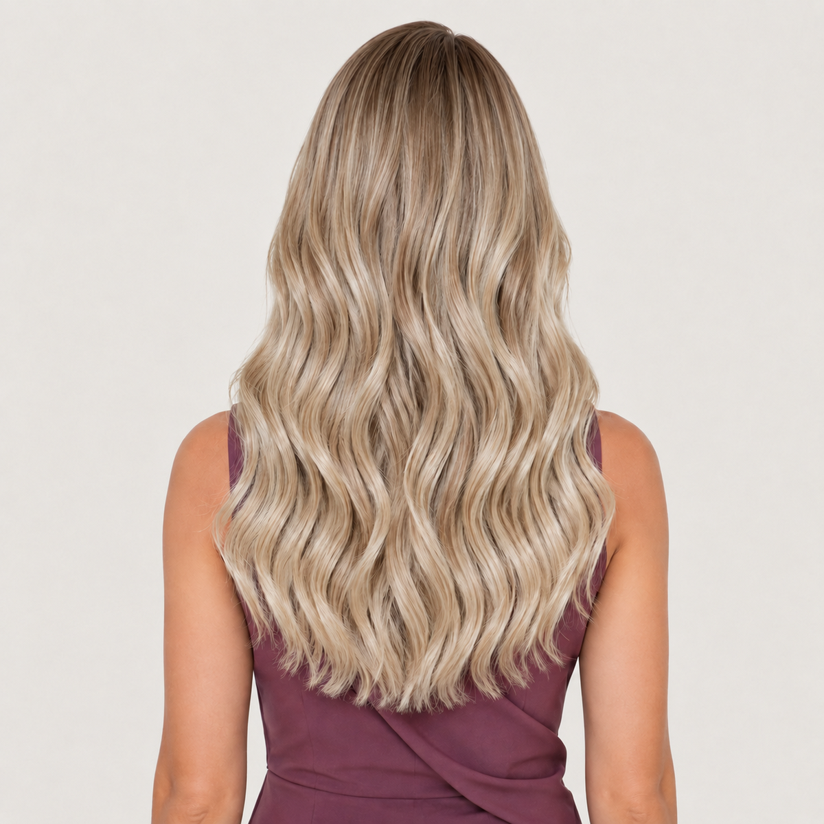 COOL SHADOW BLONDE #8C#60 - CLIP-IN HAIR EXTENSIONS