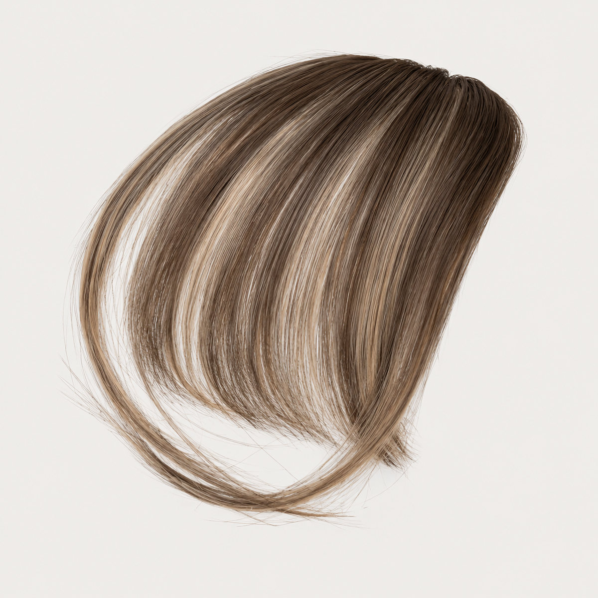 ROOTED BEIGE BRONDE #(T3/8)P(T3/613) - CLIP-IN BANGS HAIR EXTENSIONS 8 Inch