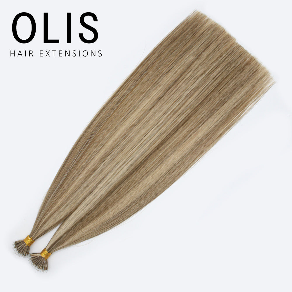 NANO TIP HUMAN HAIR EXTENSIONS — SANDY BRONDE BLEND