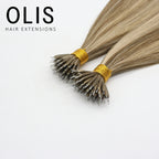 NANO TIP HUMAN HAIR EXTENSIONS — SANDY BRONDE BLEND