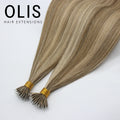 NANO TIP HUMAN HAIR EXTENSIONS — SANDY BRONDE BLEND