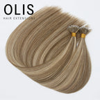 NANO TIP HUMAN HAIR EXTENSIONS — SANDY BRONDE BLEND